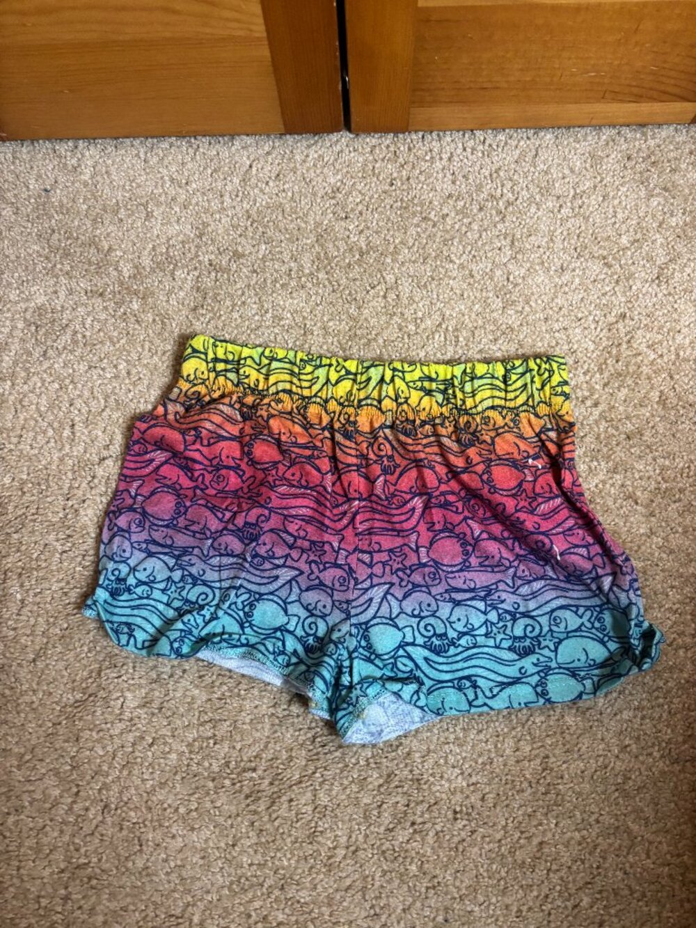 Cat and Jack Girls Multicolor Octopus PJ Shorts